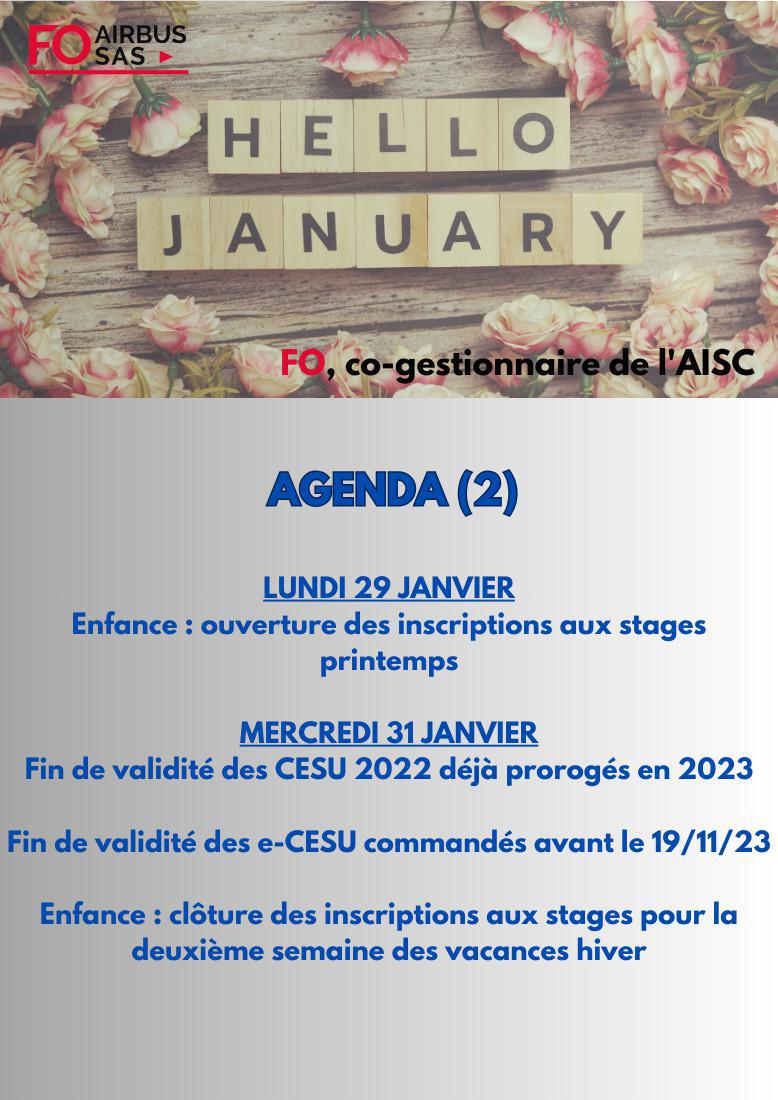 Hebdo « inFO AISC/AISA » – Semaine 02, janvier 2024.