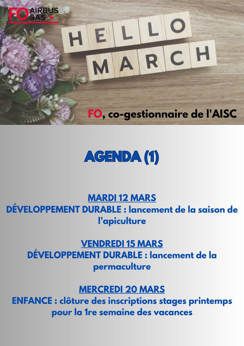 Hebdo « inFO AISC/AISA » – Semaine 09, mars 2024.