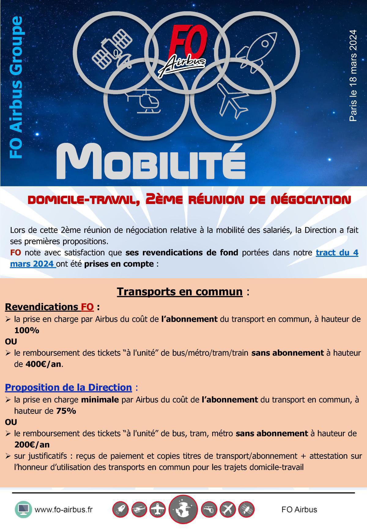 Mobilité domicile – travail : 2è réunion de négociation Mobilité domicile – travail : 2è réunion de négociation