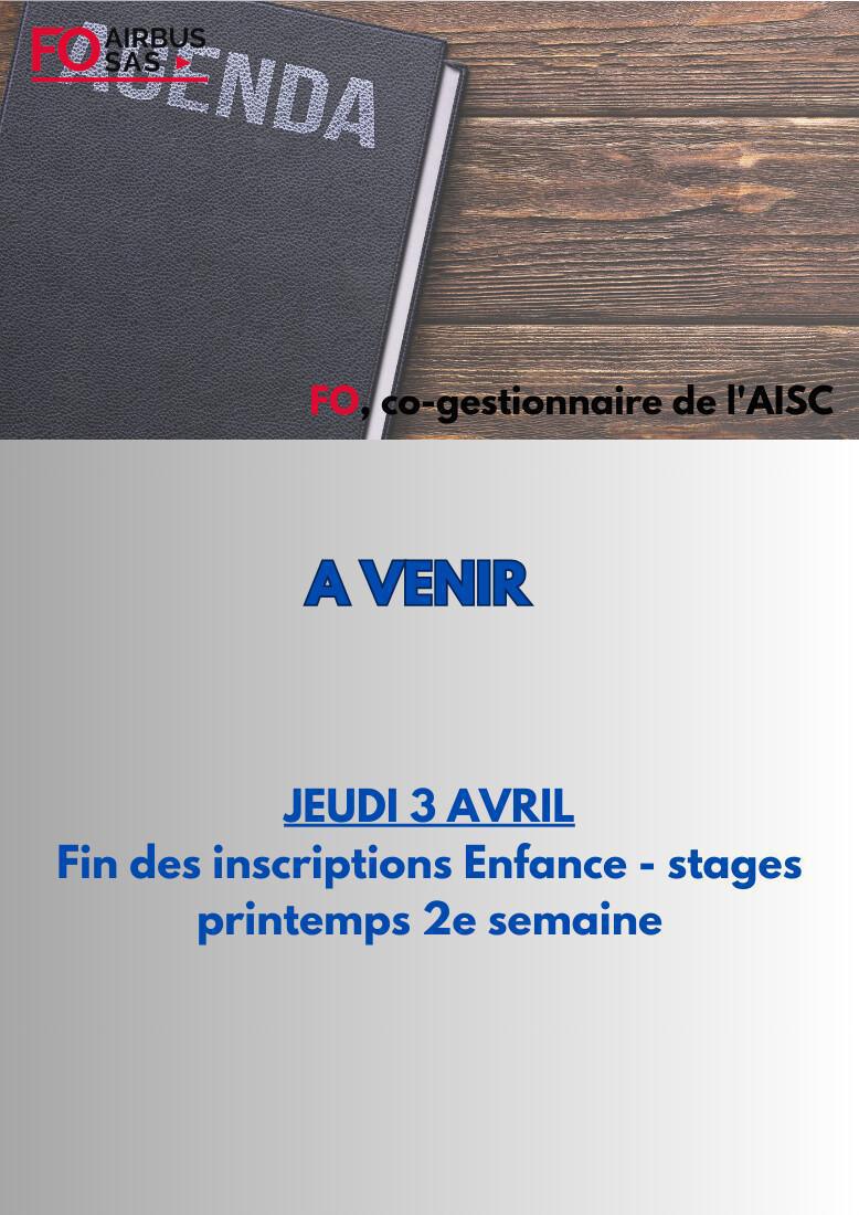 Hebdo « inFO AISC/AISA » – Semaine 10, mars 2025.