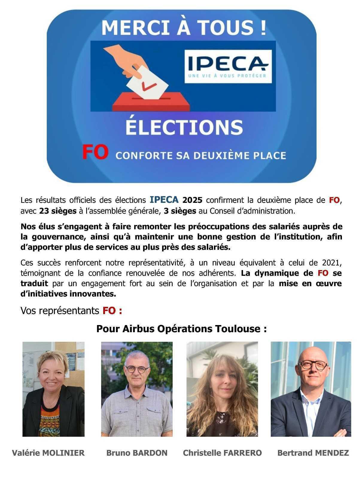 Résultats des élections IPECA