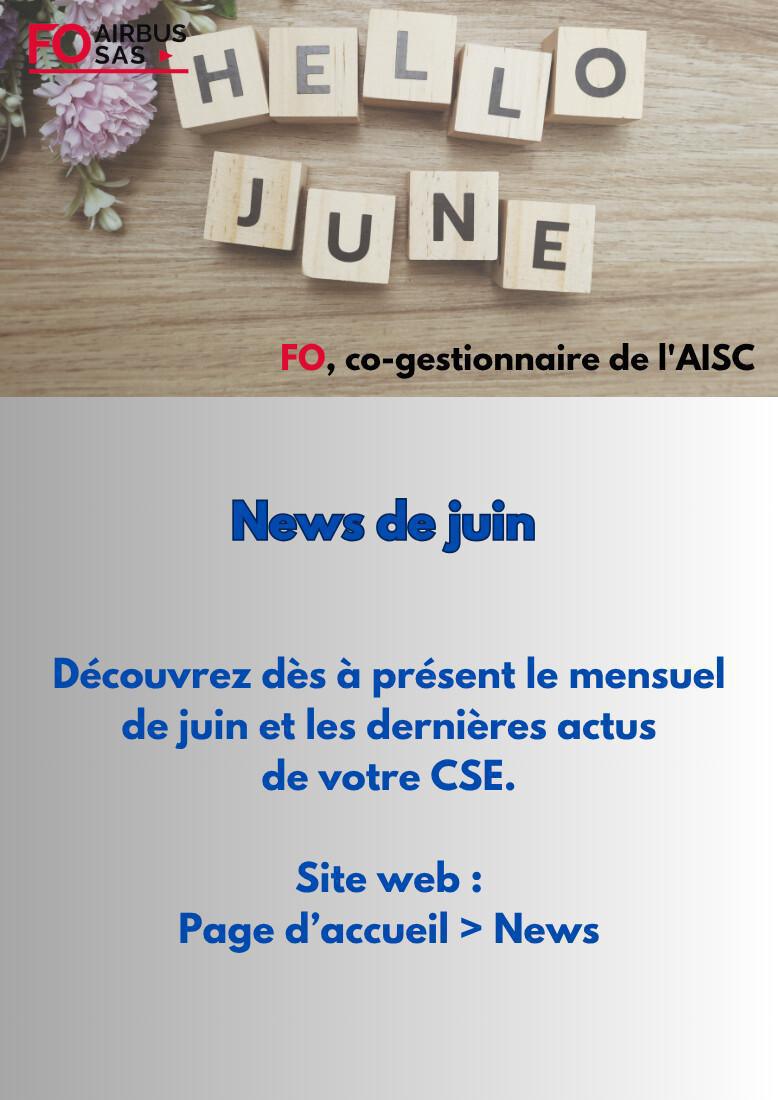 Hebdo « inFO AISC/AISA » – Semaine 23, juin 2025.