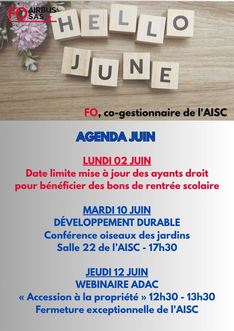 Hebdo « inFO AISC/AISA » – Semaine 23, juin 2025.
