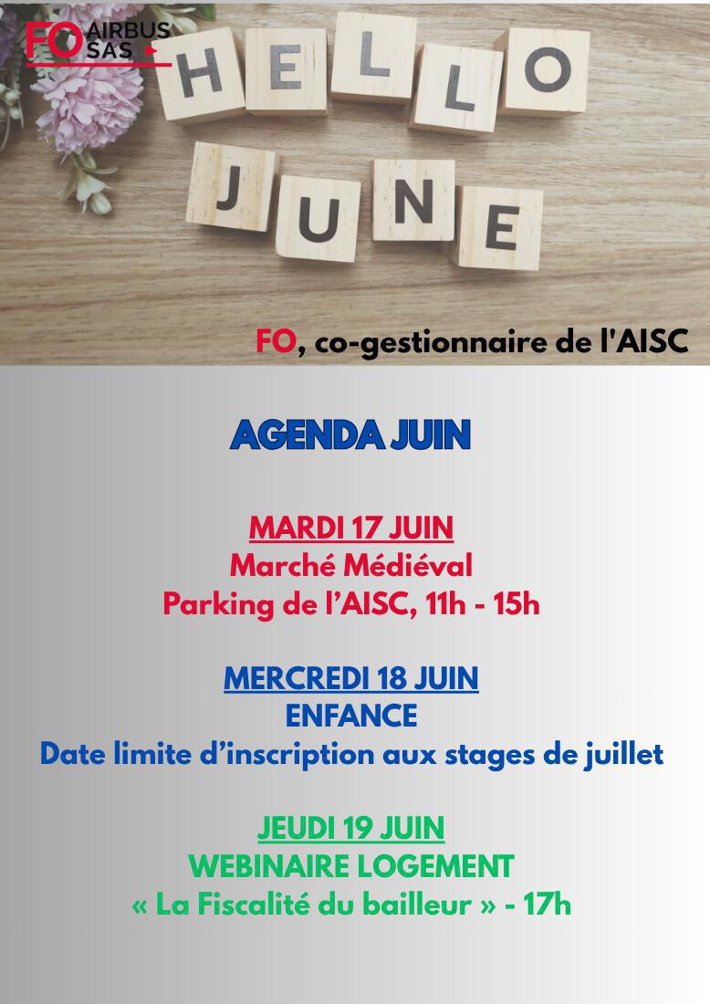 Hebdo « inFO AISC/AISA » – Semaine 23, juin 2025.