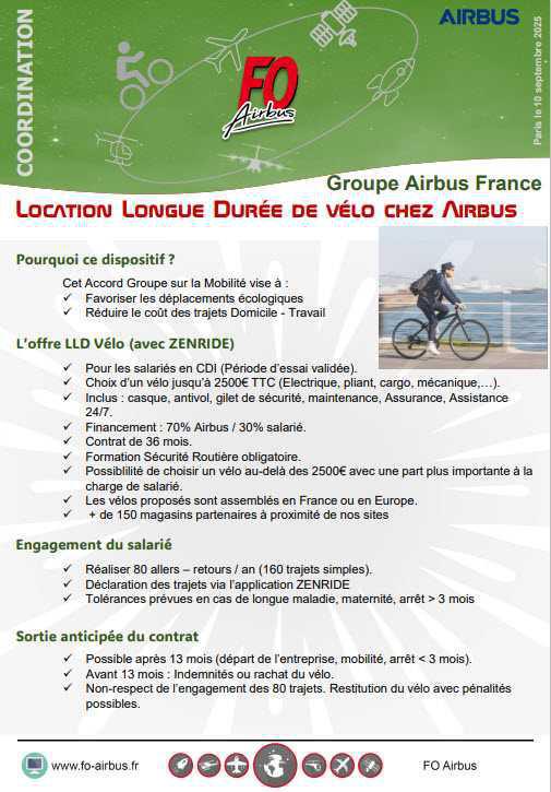 Location Longue Durée de vélo chez Airbus.