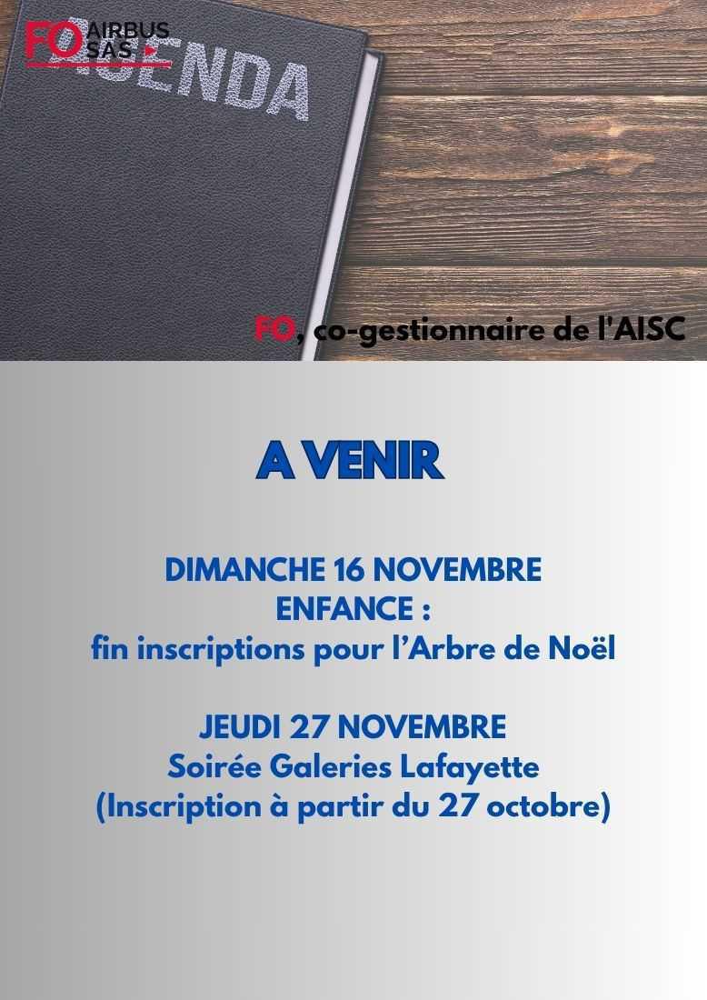 Hebdo « inFO AISC/AISA » – Semaine 40, octobre 2025.