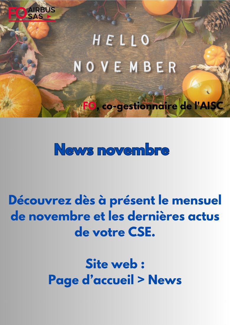 Hebdo « inFO AISC/AISA » – Semaine 45, novembre 2025.