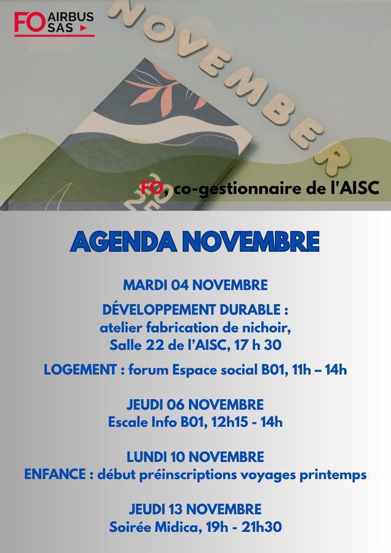 Hebdo « inFO AISC/AISA » – Semaine 45, novembre 2025.