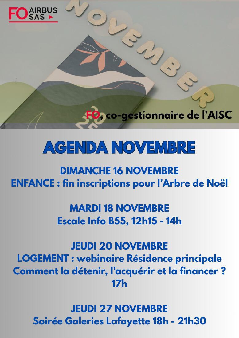 Hebdo « inFO AISC/AISA » – Semaine 45, novembre 2025.