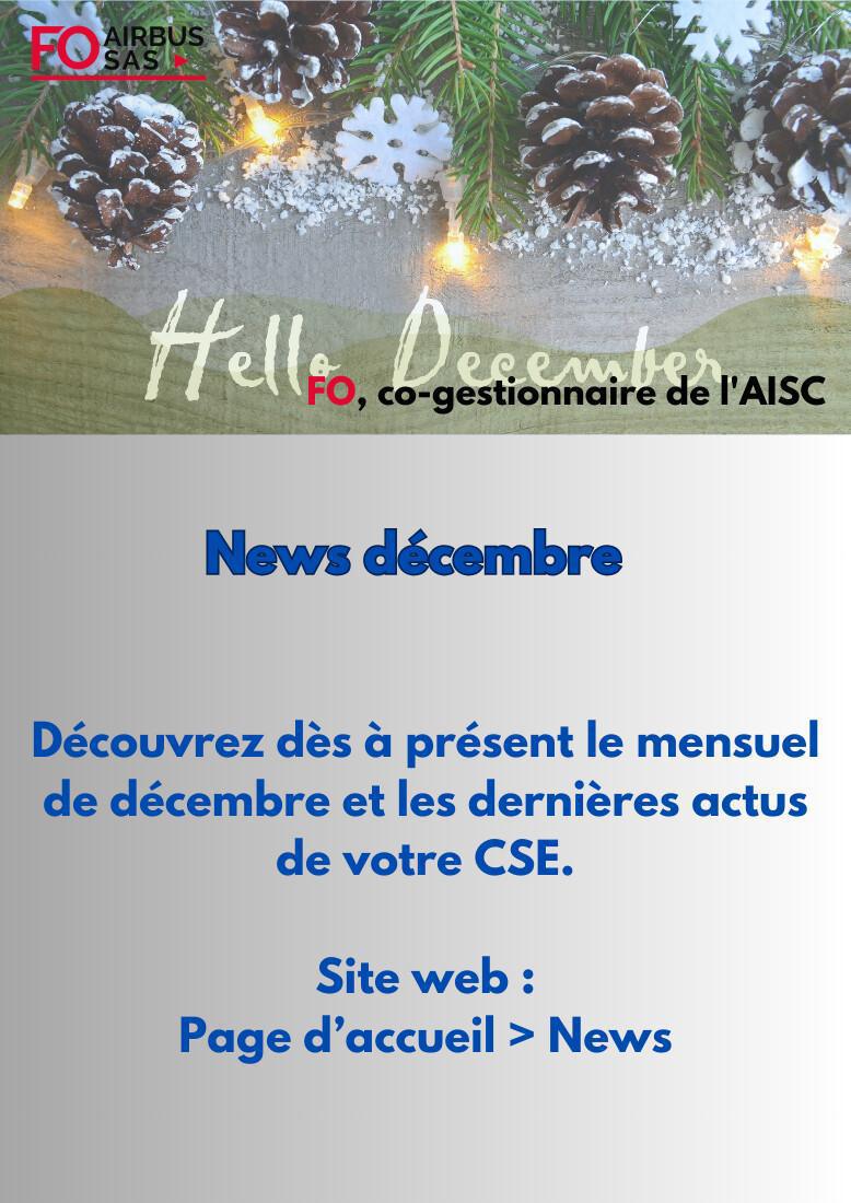 Hebdo « inFO AISC/AISA » – Semaine 49, décembre 2025.