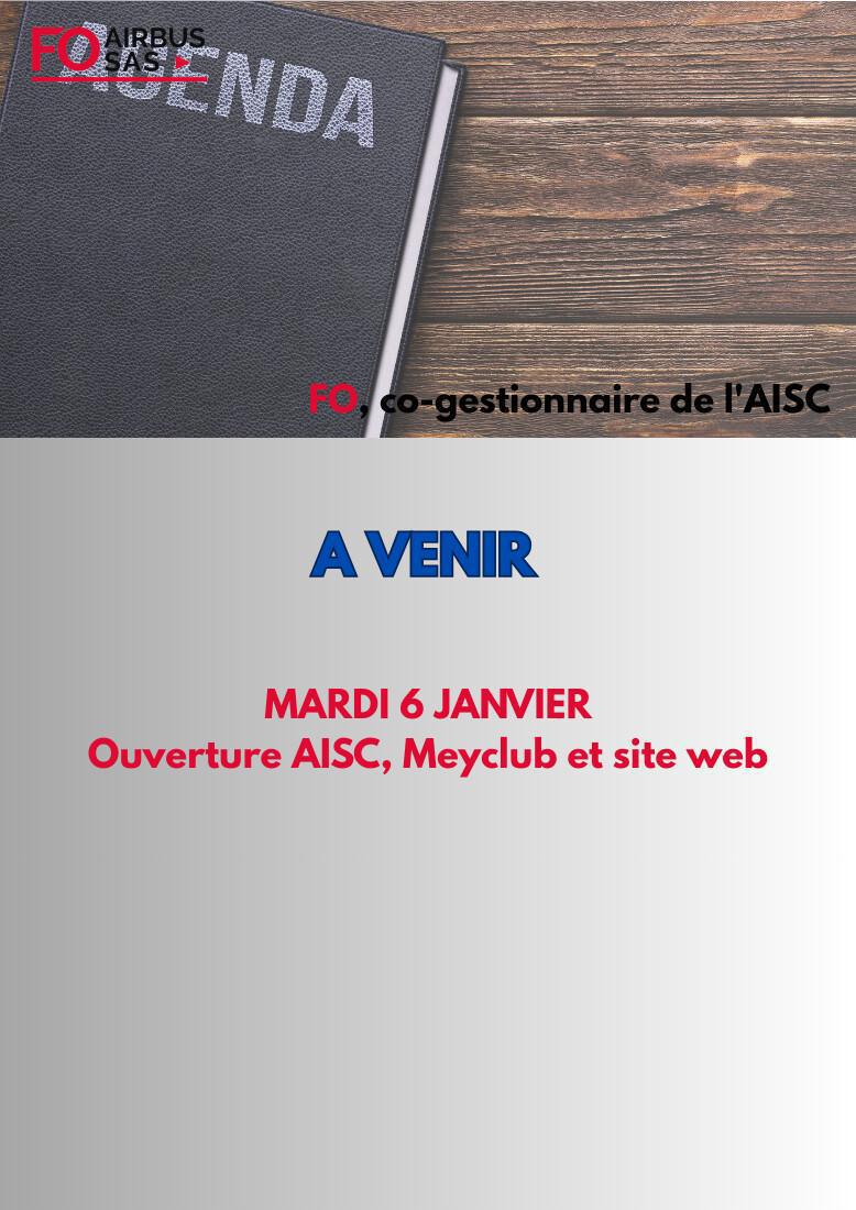 Hebdo « inFO AISC/AISA » – Semaine 49, décembre 2025.