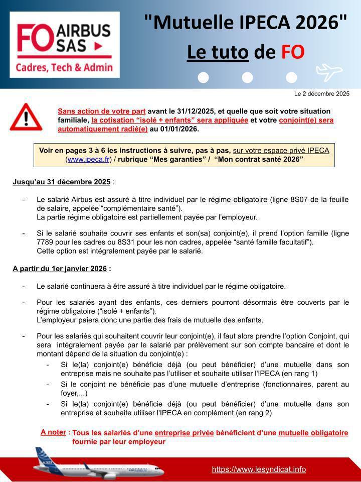 Mutuelle IPECA 2026 : le tuto de FO