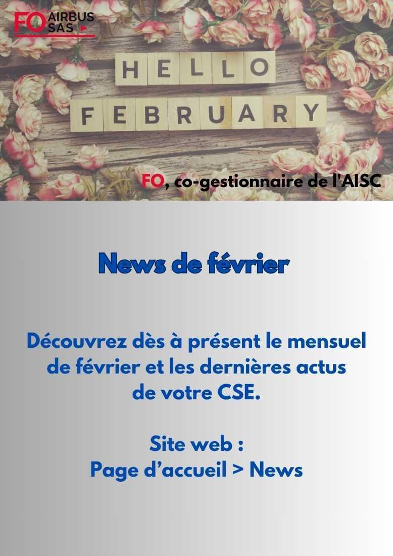 Hebdo « inFO AISC/AISA » – Semaine 06, février 2026.