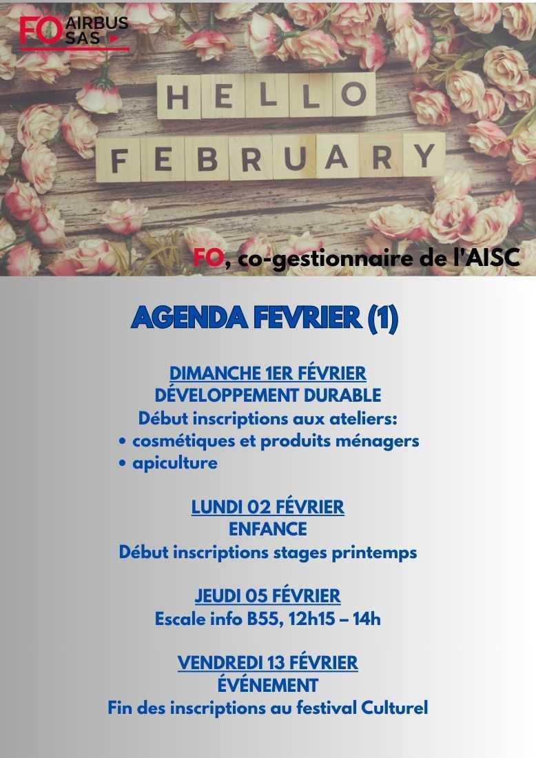 Hebdo « inFO AISC/AISA » – Semaine 06, février 2026.