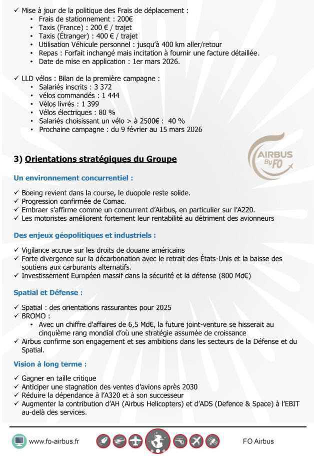 Comité de Groupe Airbus en France (CGAF) du 28/01/2026