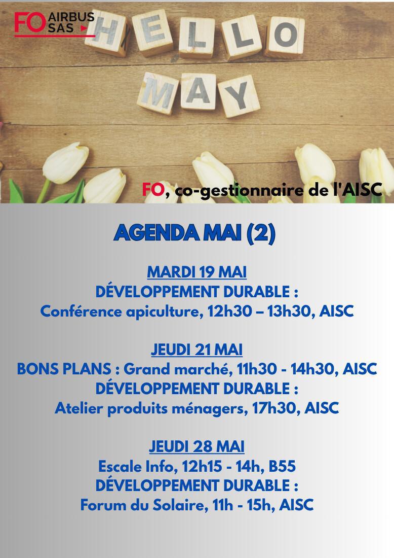 Hebdo « inFO AISC/AISA » – Semaine 18, mai 2026.