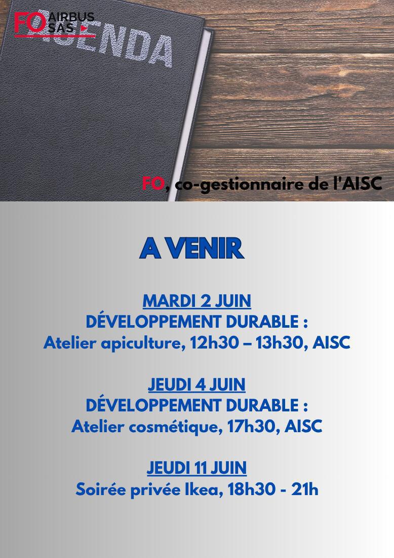 Hebdo « inFO AISC/AISA » – Semaine 18, mai 2026.