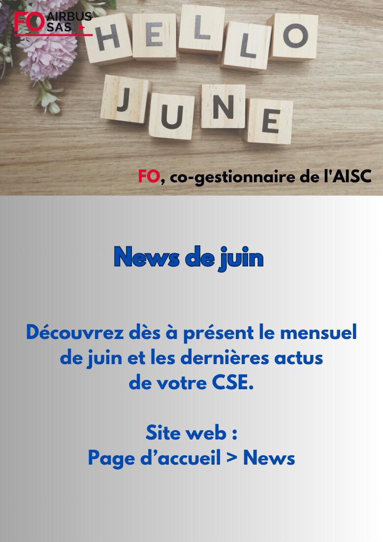 Hebdo « inFO AISC/AISA » – Semaine 23, juin 2026.
