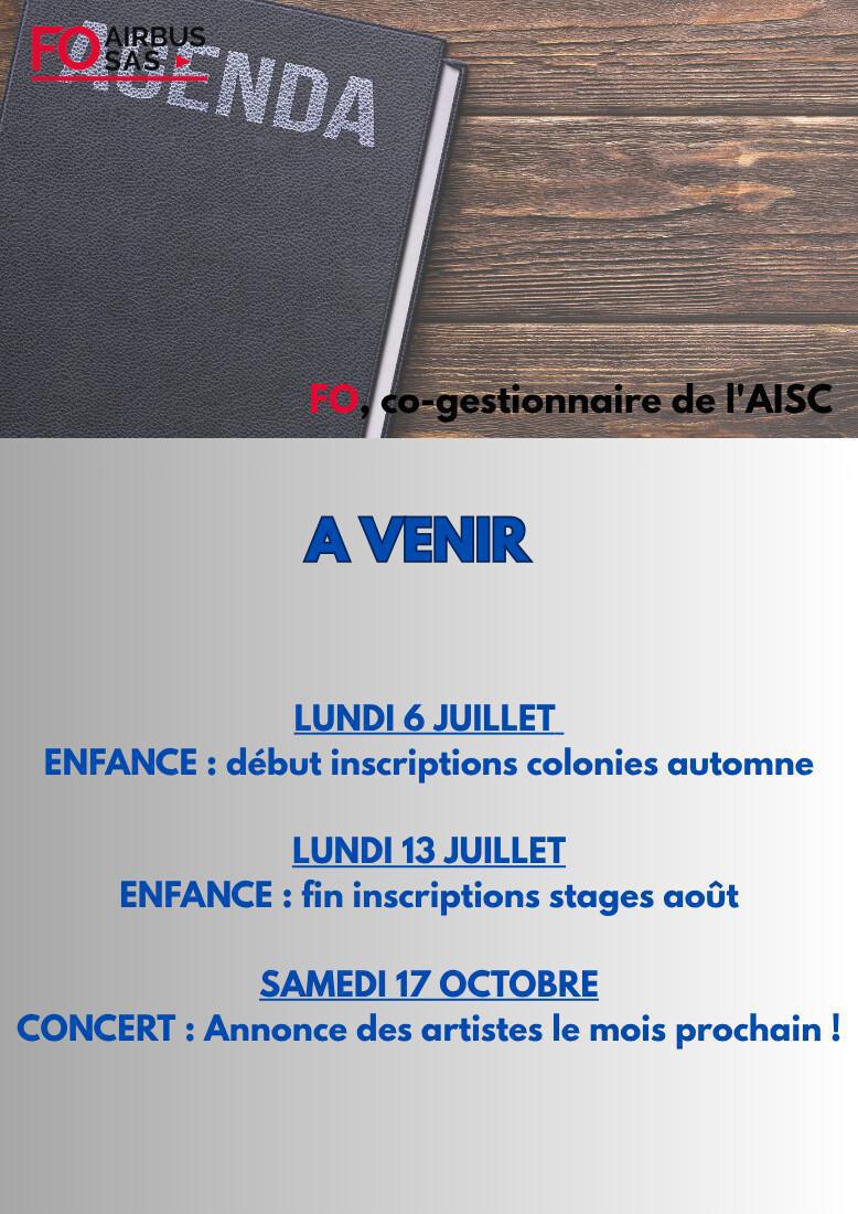 Hebdo « inFO AISC/AISA » – Semaine 23, juin 2026.