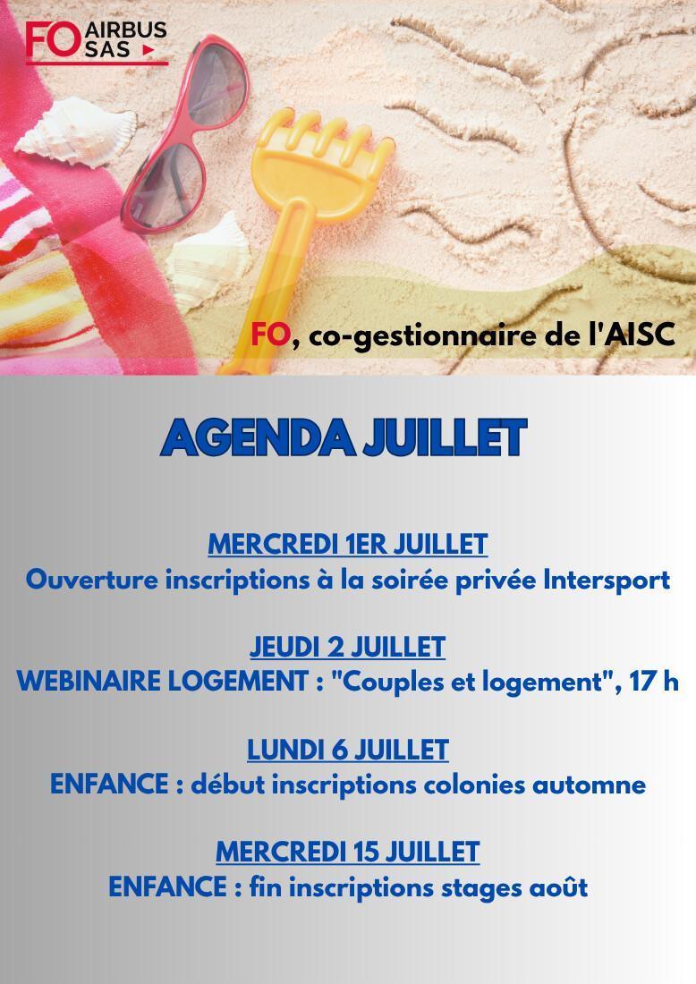 Hebdo « inFO AISC/AISA » – Semaine 27, juillet/août 2026.