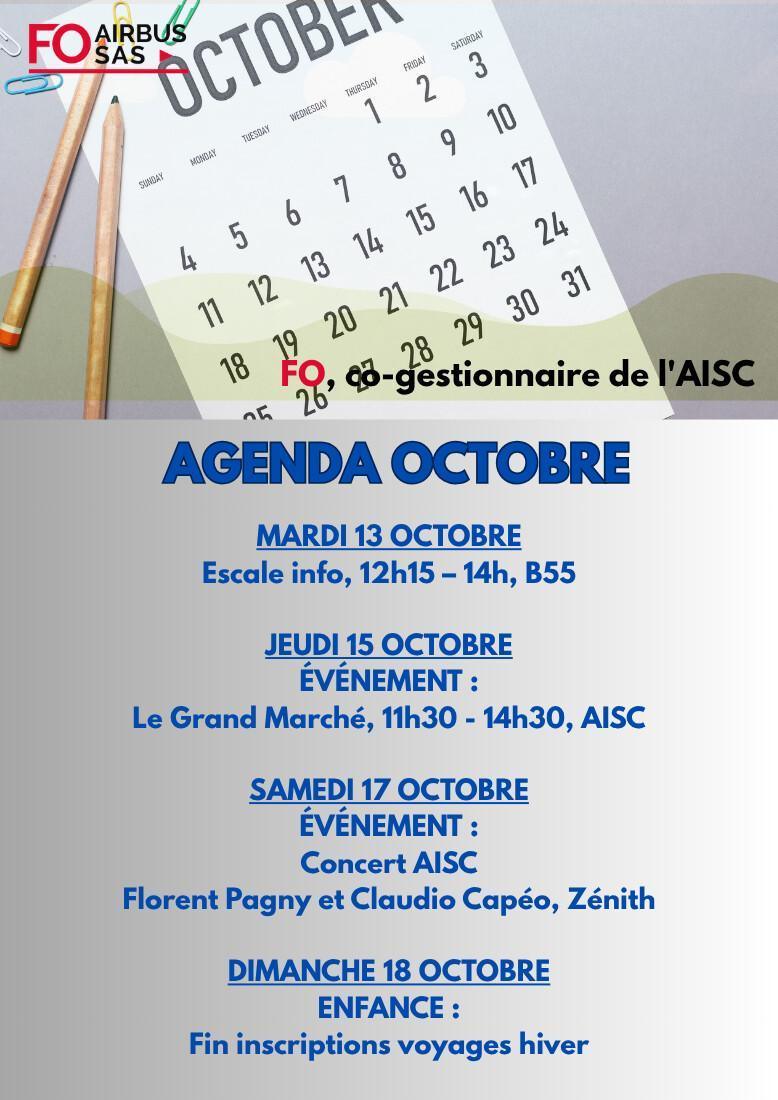 Hebdo « inFO AISC/AISA » – Semaine 40, octobre 2026.