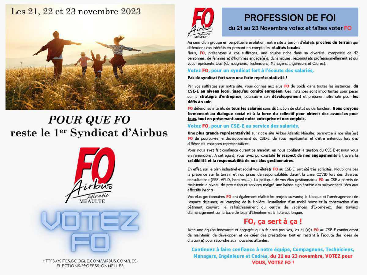 Equipe FO aux élections 
