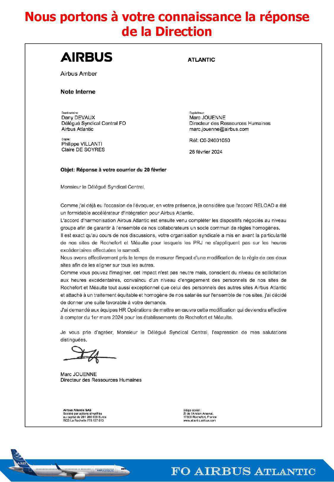 Heures excédentaires et PRJ Heures excédentaires et PRJ