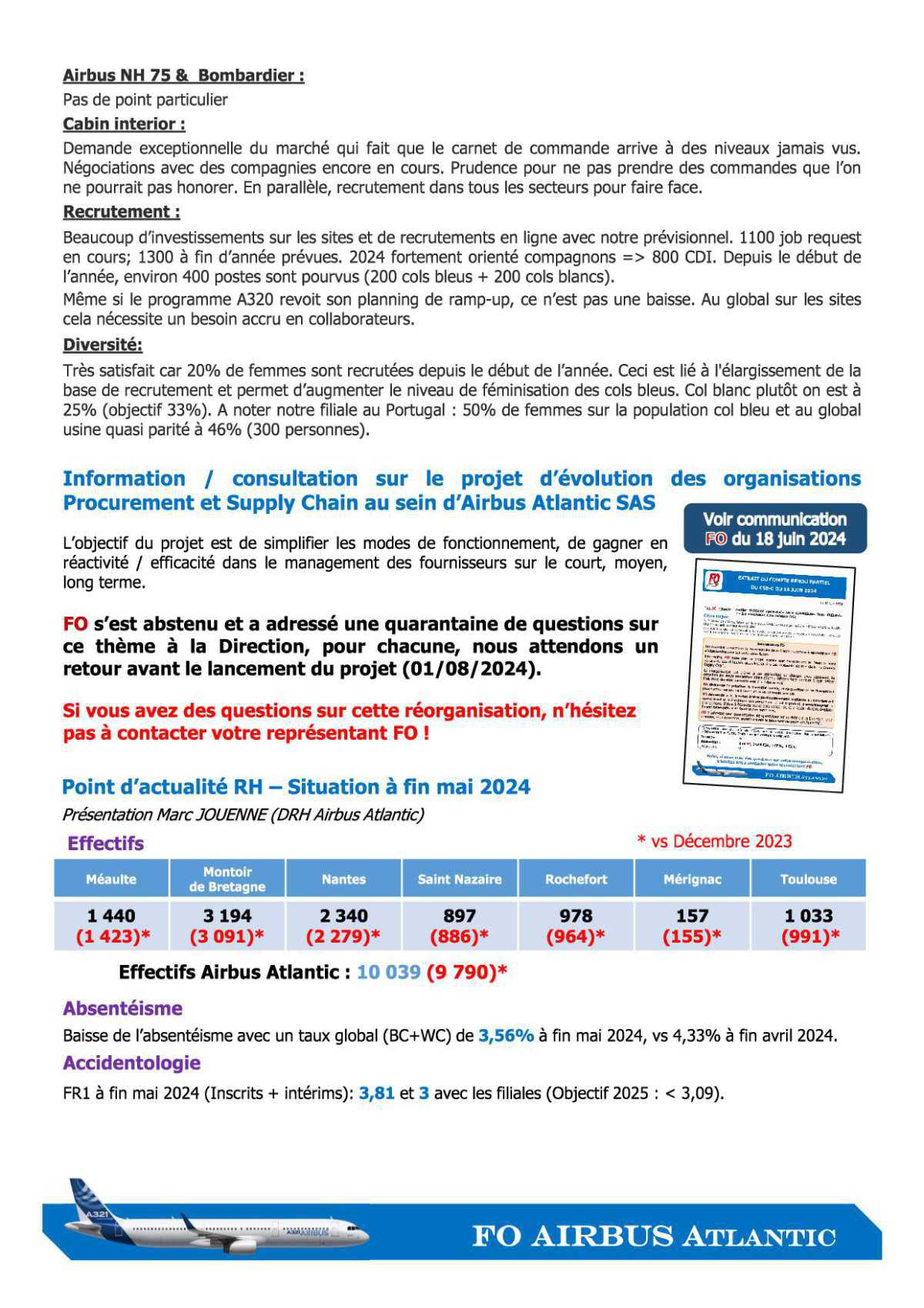 Compte rendu succinct du CSE-C du 14 juin 2024