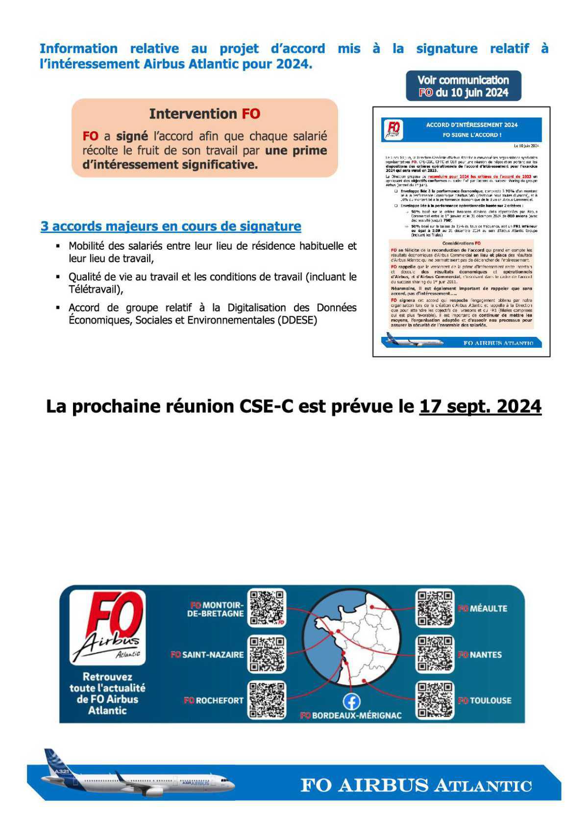 Compte rendu succinct du CSE-C du 14 juin 2024