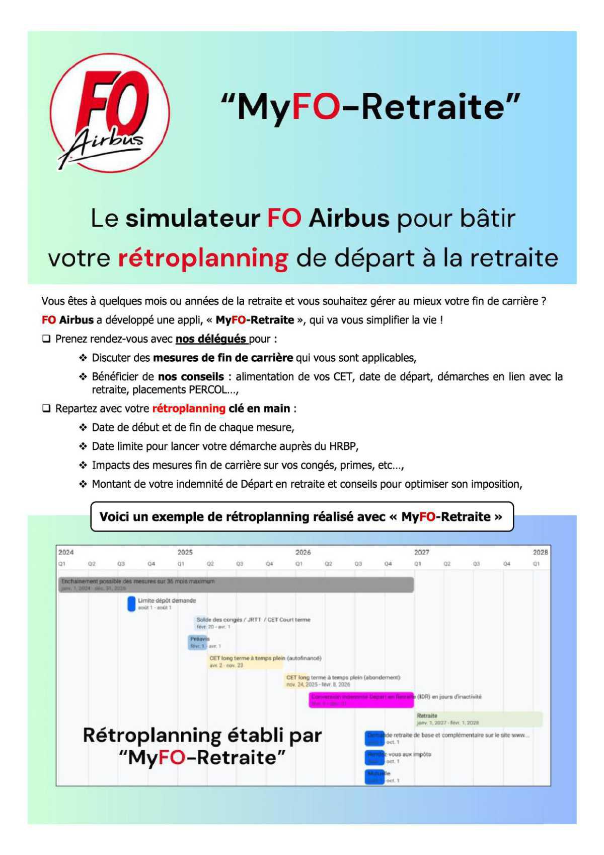 MyFO retraite simulateur