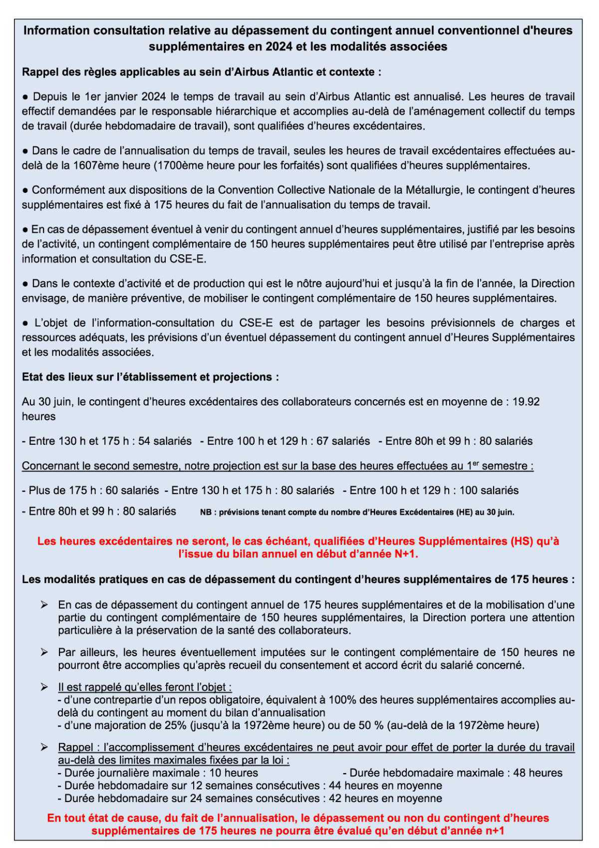 Compte rendu succinct du CSE-E du 30 aôut 2024