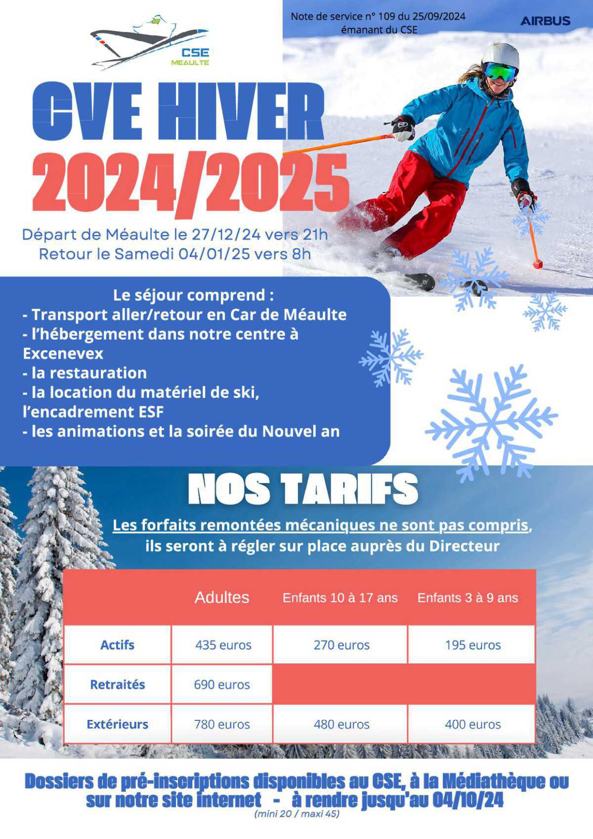 CVE HIVER 24/25