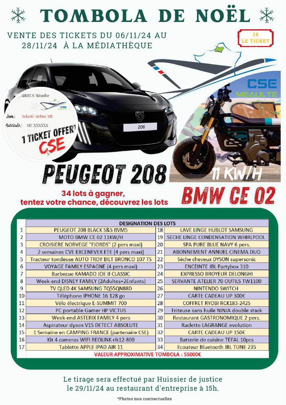 Tombola de Noël 2024 Tombola de Noël 2024