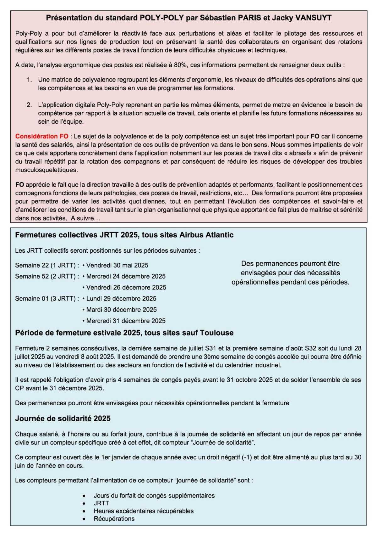 Compte rendu succinct du CSE-E du 24 octobre 2024