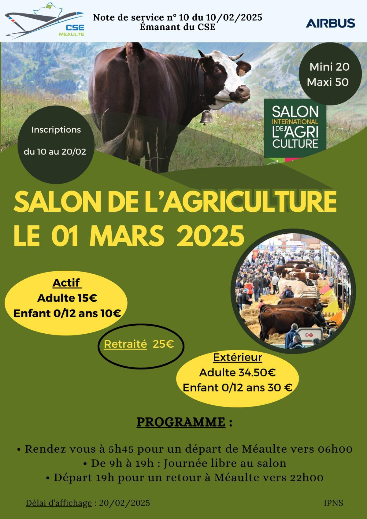 Salon de l'agriculture 2025