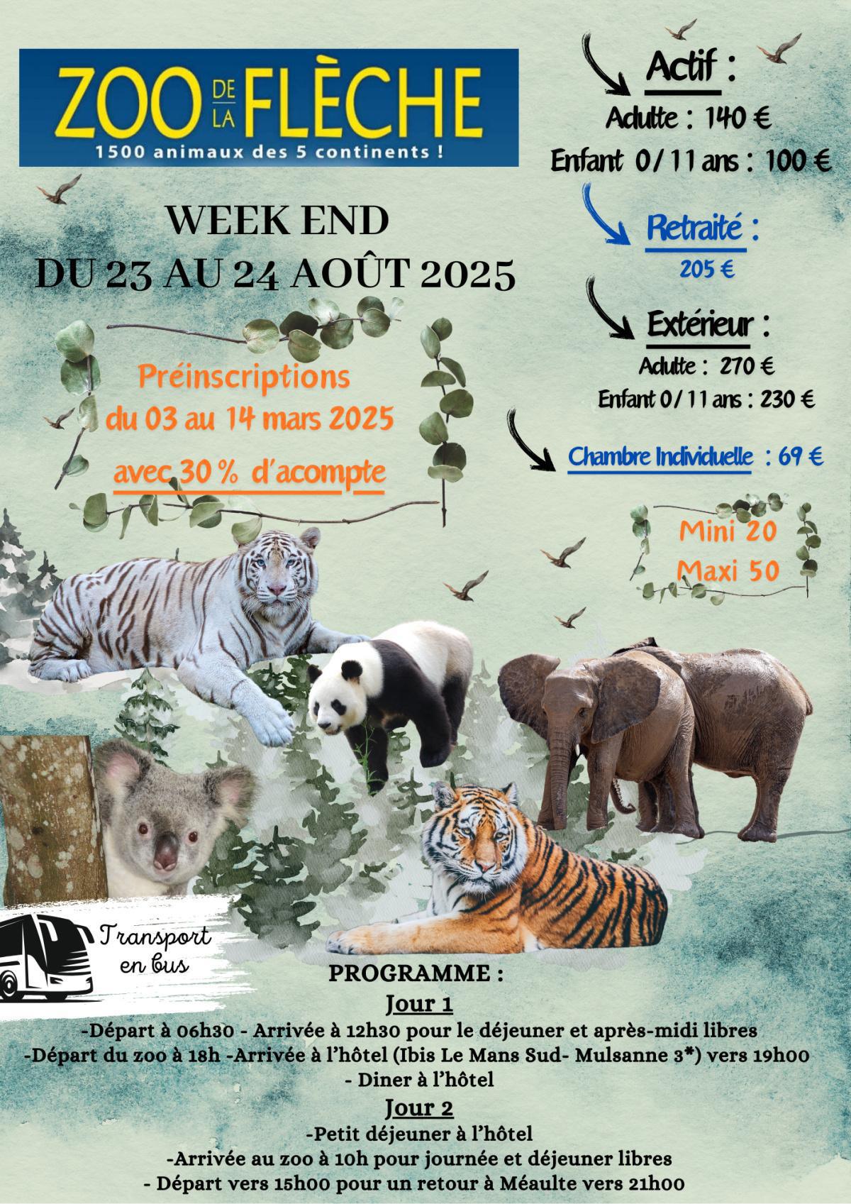 Sorties et Week-ends 2025 