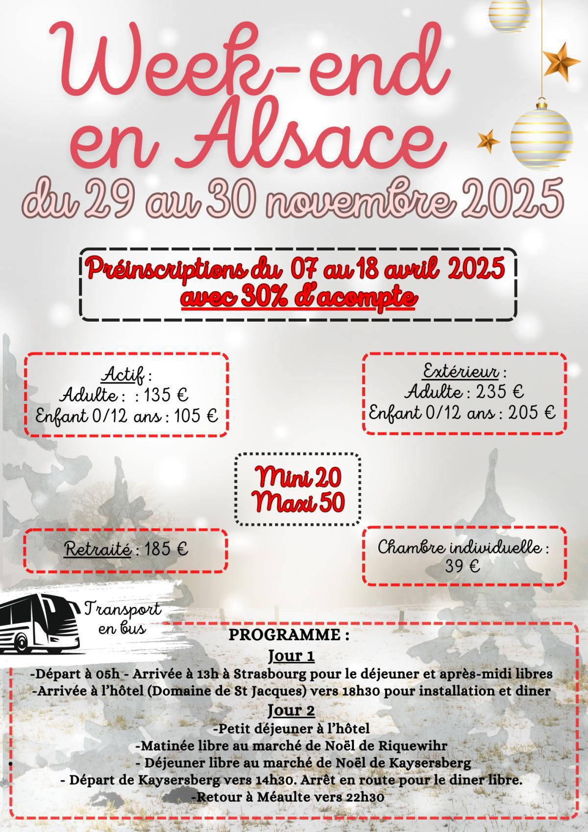 Sorties et Week-ends 2025 