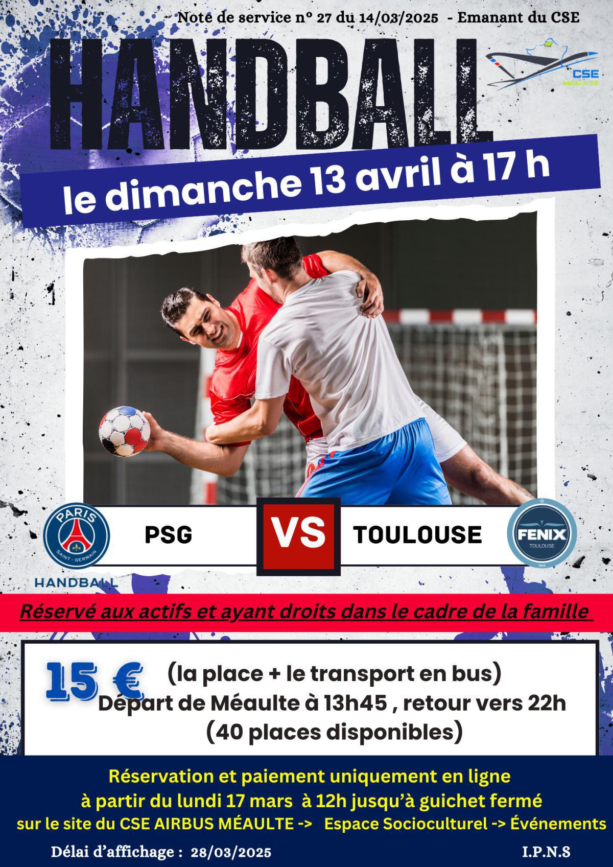 Handball "PSG-TOULOUSE"
