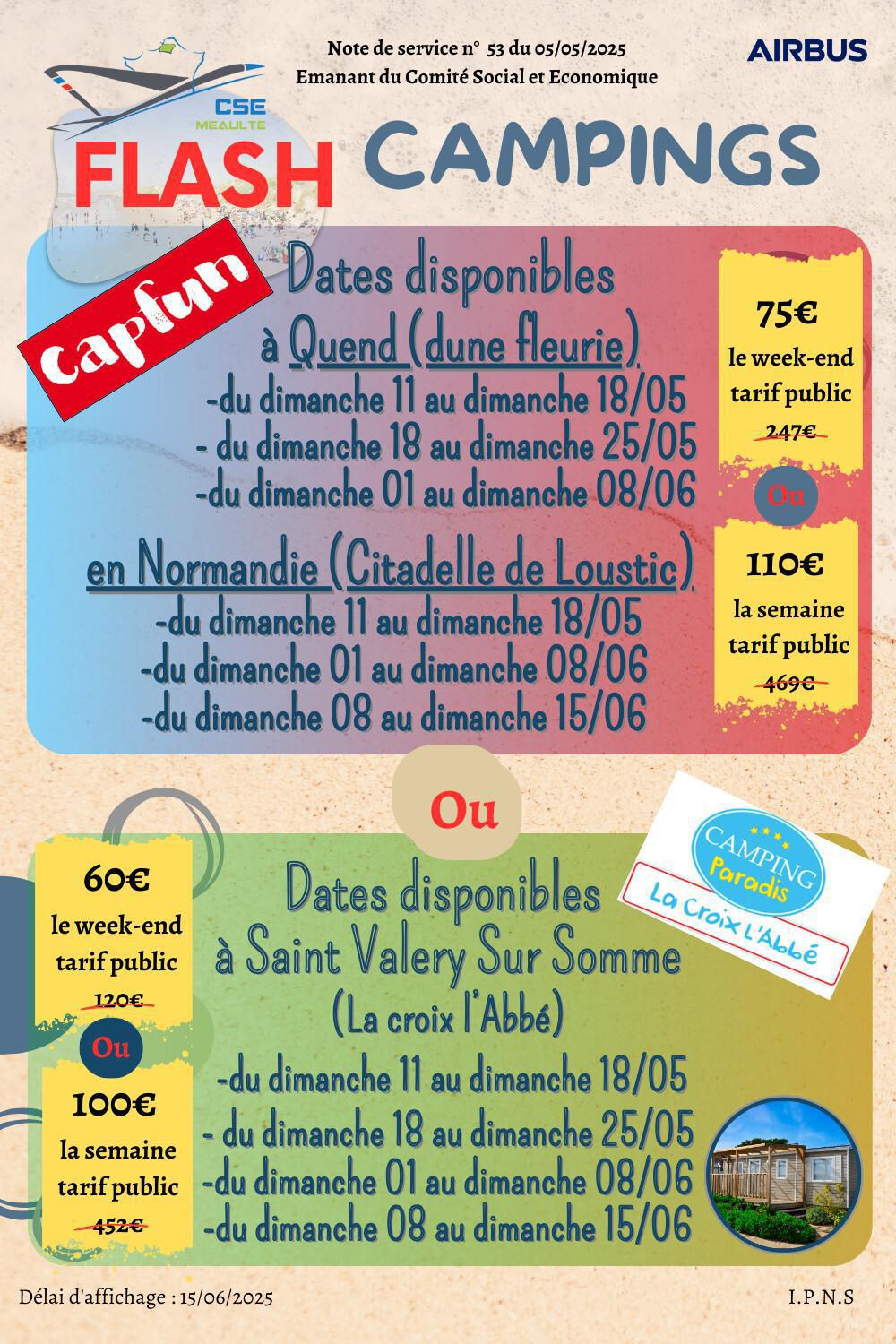 Promo CAMPINGS !