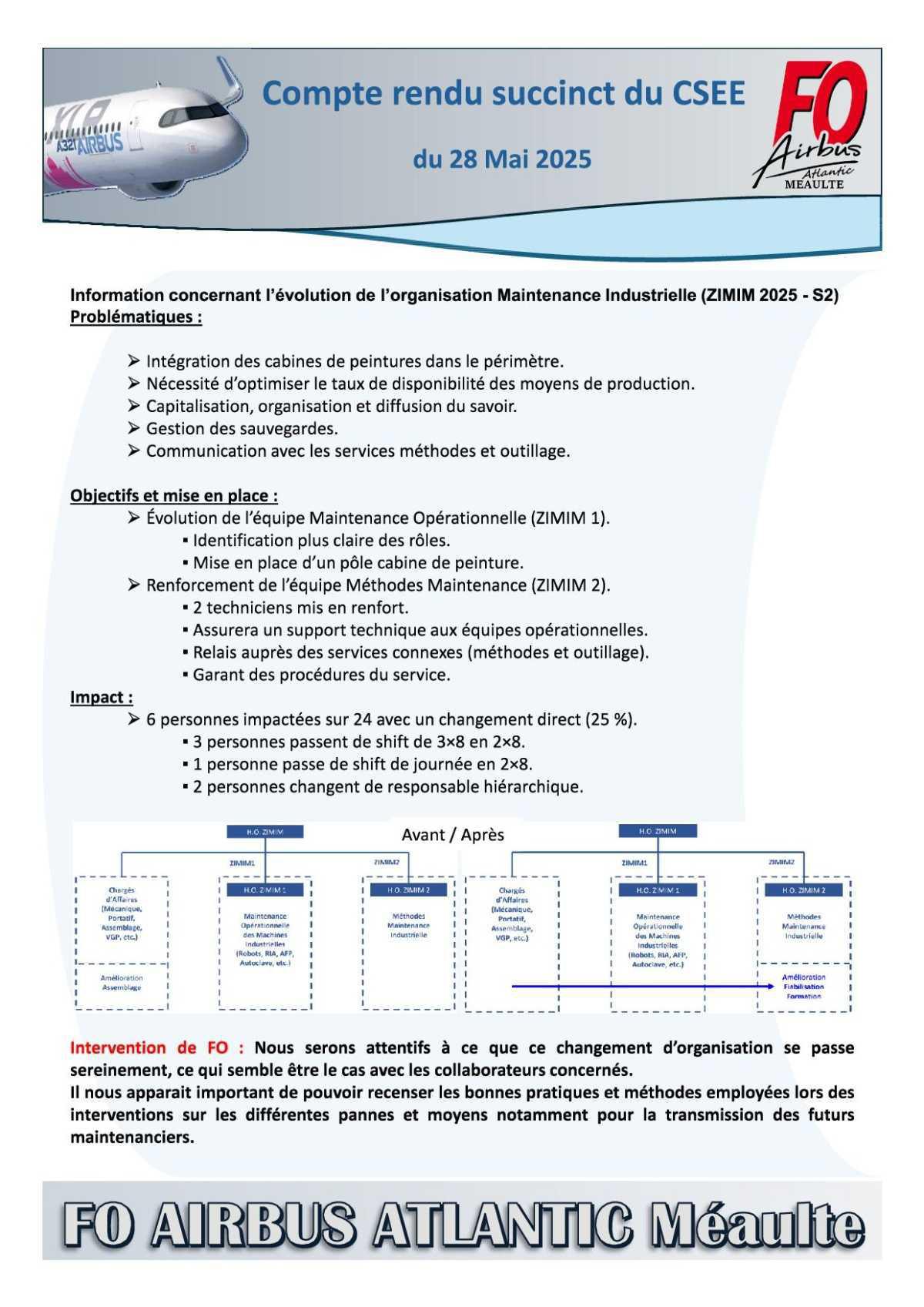 Compte rendu succinct du CSEE du 28 mai 2025