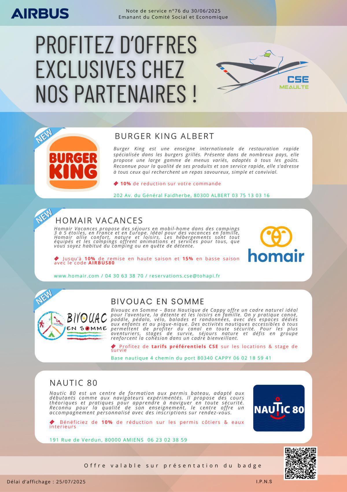 Les Partenaires du CSE