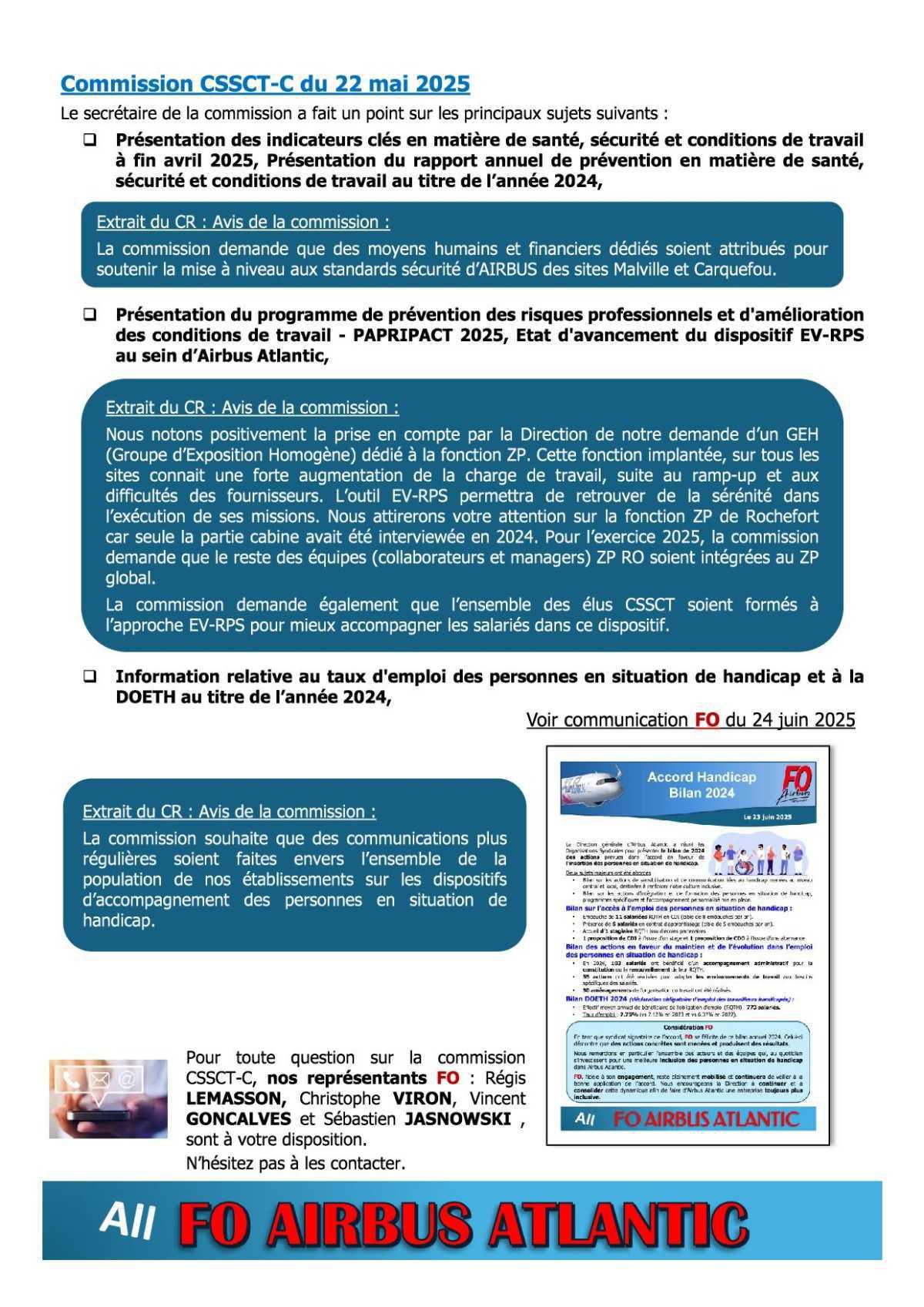 Compte rendu partiel du CSE-C du 26 juin 2025
