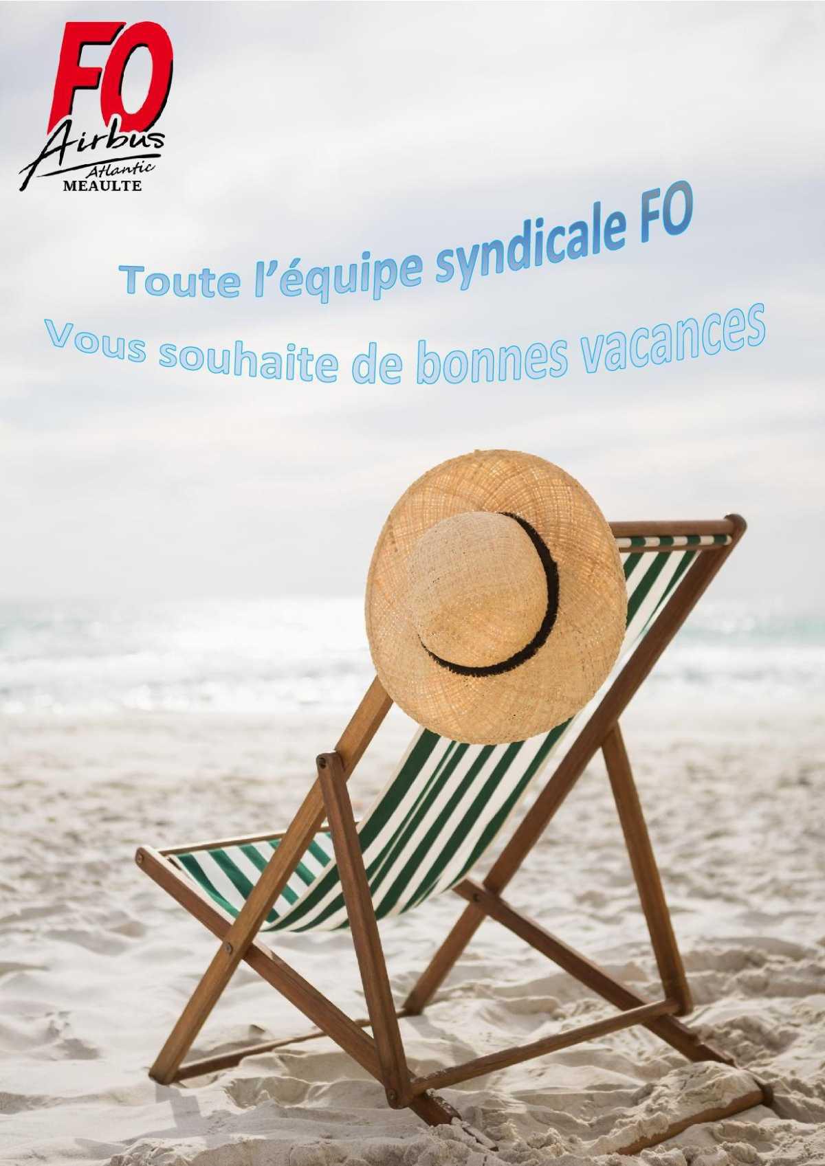 FO vous souhaite de bonnes vacances