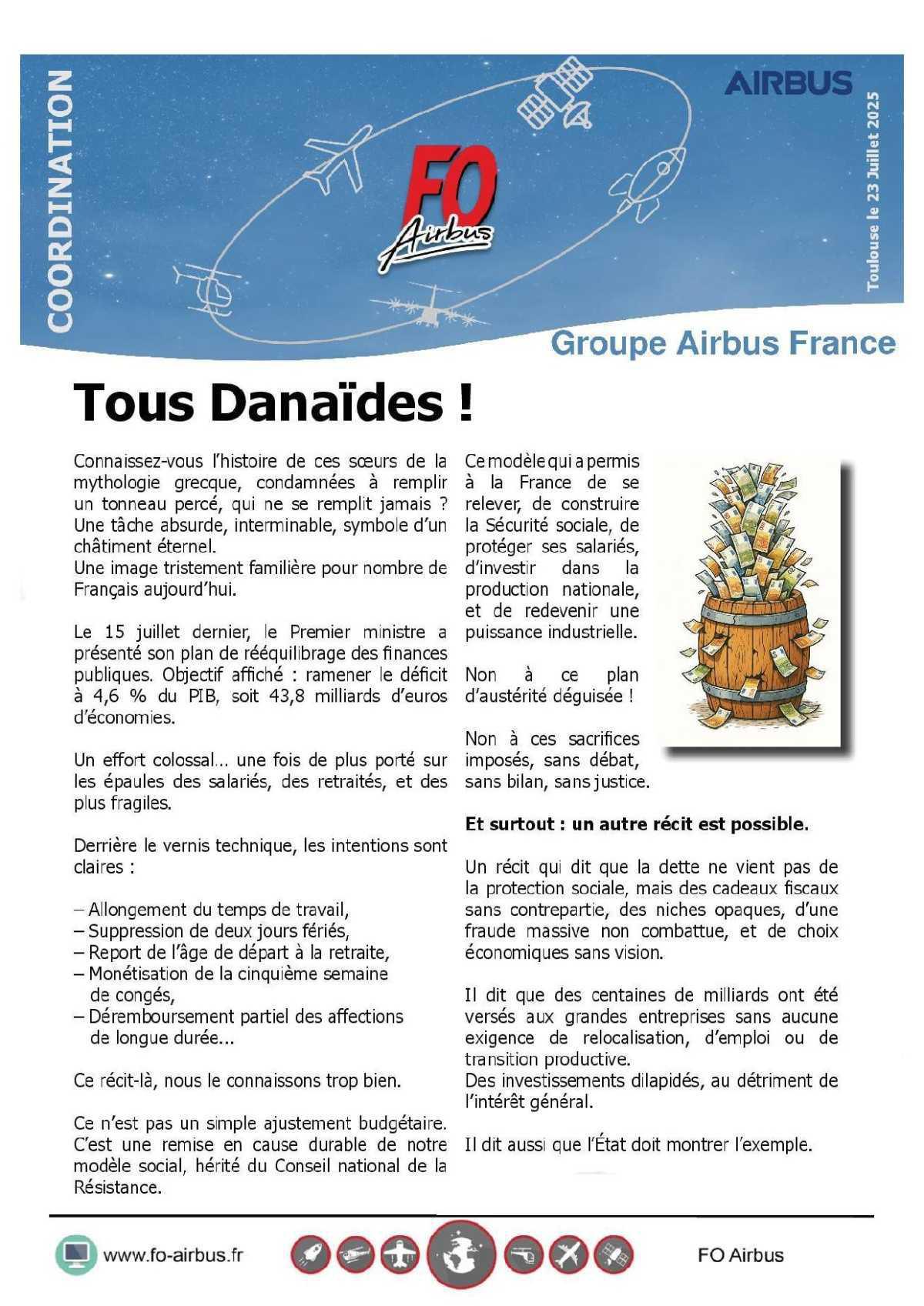 Tract de la coordination FO : Tous Danaïdes !