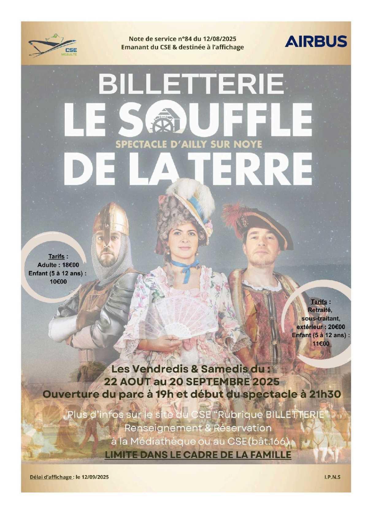 Billetterie spectacle : Le souffle de la terre