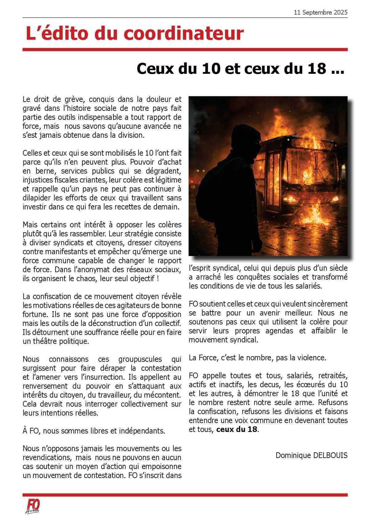 L'édito du coordinateur