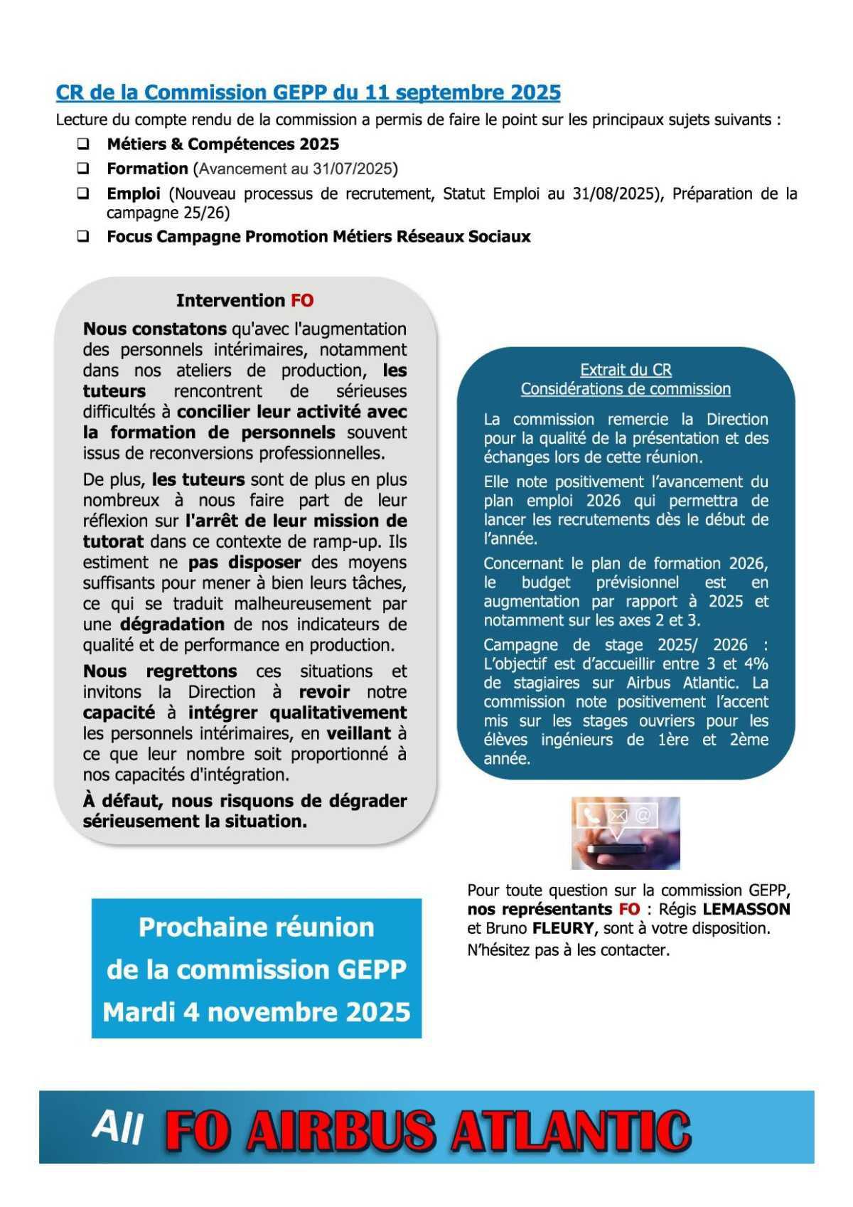 Compte rendu succinct du CSE-C du 18 septembre 2025