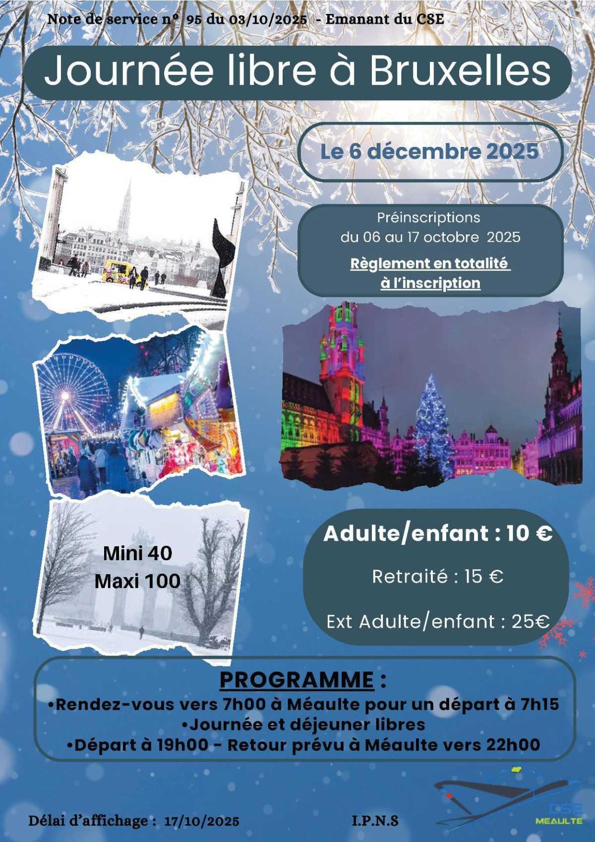 Journée libre à Bruxelles