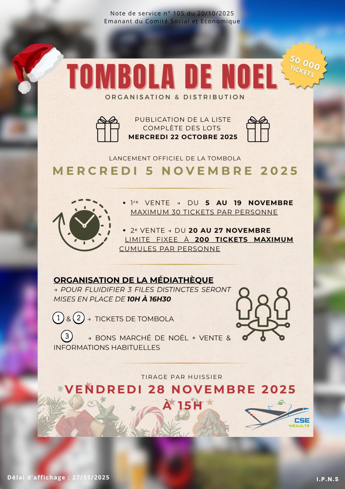 Info Tombola de Noël 2025