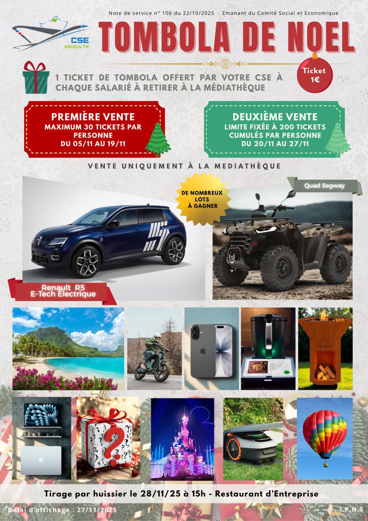 Les lots de la Tombola de Noël 2025